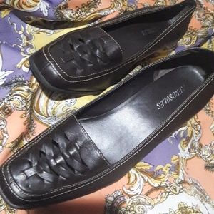 Aerosoles brown leather 2"h work pumps 9m